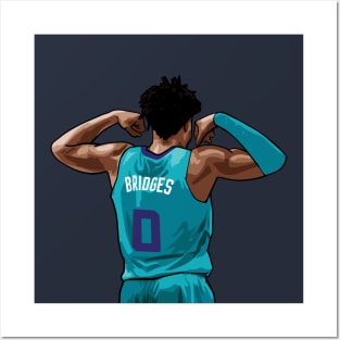 Miles Bridges Vector Back Posters and Art